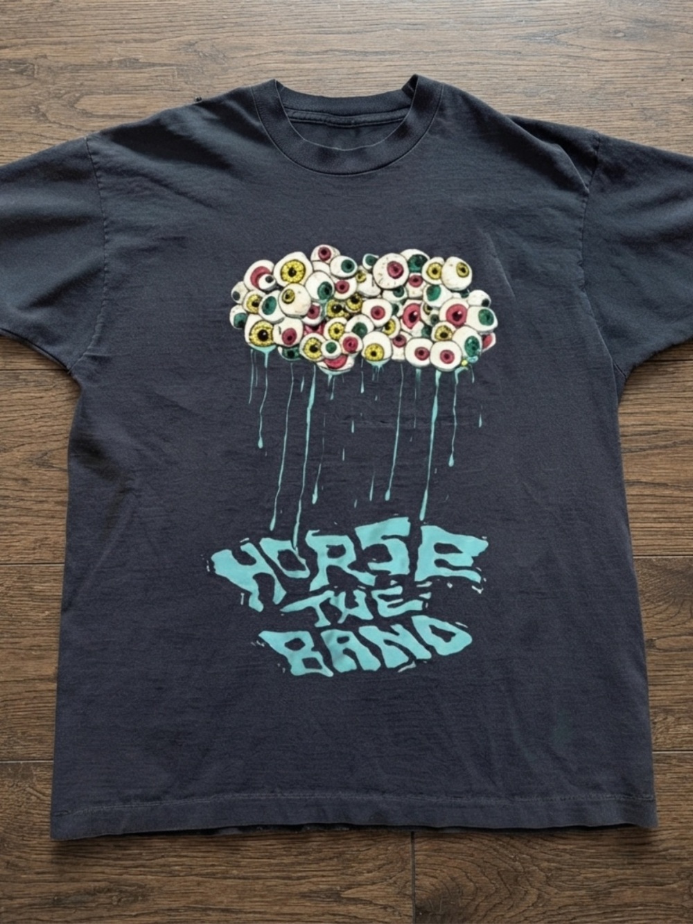 Gildan Black Tee with Aqua 'Horse The Band' Graphic